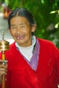 Old Woman with Prayer Wheel