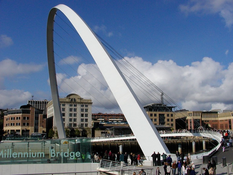 Newcastle through Blinking Eye Bridge