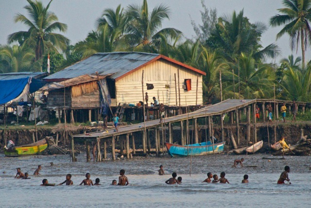 Syuru Village boys swimming
